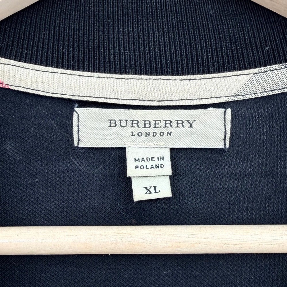 Burberry Polo Shirt Dress XL Black Cotton Old Money Luxury Minimalist Academia - Picture 4 of 11